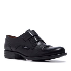 Carl Scarpa Gabbi Black Leather Loafers